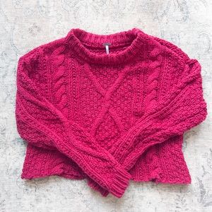 Free People Cutting Edge Cable Knit Sweater